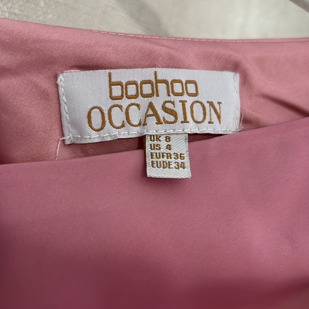 Puff sleeve pink jumpsuit - Picture 3 of 5